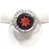 Image 1 : S340-127 SILVER GARNET CZ(3.6CT) RING