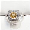 Image 1 : S340-133 SILVER CITRINE CZ(1.2CT) RING