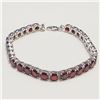 Image 1 : S340-113 SILVER GARNET(11.7CT) BRACELET