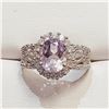 S340-118 SILVER AMETHYST CZ(2.75CT) RING