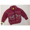 Image 1 : CHILDS KNIT ZIPPER SWEATER