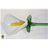 Image 1 : MOUTH BLOWN GLASS 27 INCH CALLA LILY