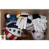 Image 1 : BOX OF SPORTING EQUIPMENT INCLUDING AUTOGRAPHED