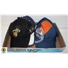 Image 1 : 5 SPORTS HATS-OILERS/RAPTORS/LEAFS/KINGS &