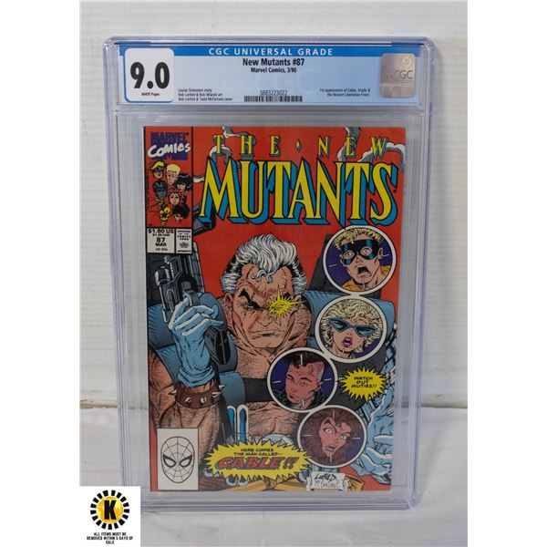 MARVEL NEW MUTANTS #87 CGC COMIC, 1ST CABLE