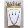 Image 1 : NEW GOLD TONE TURQUOISE AND CLEAR RHINESTONE