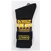 Image 1 : NEW 3 PACK DEWALT MENS SOCKS SIZE 10-13 (BLACK)