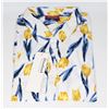 Image 1 : NEW DIOUFOND YELLOW TULIP PATTERN BLOUSE TAG SAYS