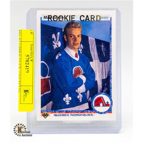 1991-92 UPPER DECK #365 MATS SUNDIN- ROOKIE