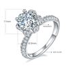 Image 2 : 2 CT GRA CERTIFIED MOISSANITE 925 SILVER SZ 7