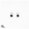 BLACK OPAL EARRINGS SET IN SILVER