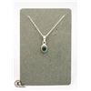 Image 1 : 5X7 OVAL BLACK OPAL BEZEL SET IN PENDANT ON 45 CM