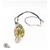 Image 1 : ABALONE SNAKE WRAPPED PENDANT NECKLACE