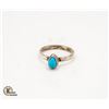 Image 1 : VINTAGE TURQUOISE .925 STERLING SILVER RING FROM