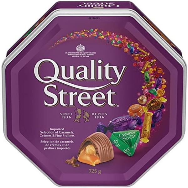 NEW 725G TIN OF NESTLE QUALITY STREET CHOCOLATES