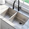 Image 1 : NEW UNPACKED KRAUSE 33" UNDERMOUNT DOUBLE WELL