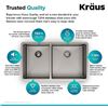 Image 3 : NEW UNPACKED KRAUSE 33" UNDERMOUNT DOUBLE WELL