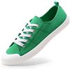 Image 1 : NEW PAIR OF SIZE 9 WOMENS GREEN CANVAS SHOES