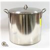 Image 1 : LARGE STAINLESS STEEL POT (10"-HIGH X