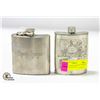 Image 1 : 2 COLLECTIBLE WHISKEY FLASKS (1 IS ENGLISH PEWTER,