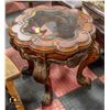 Image 1 : ORNATE WOOD CARVED & GLASS END TABLE