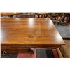 Image 2 : WOOD PEDESTAL KITCHEN TABLE 80" X 40" X 30"