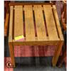 Image 1 : WOODEN SLAT SIDE TABLE H-15.75" W-15.75" L-15.75"