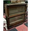 Image 1 : ANTIQUE BARRISTER BOOKSHELF H-38.25" W-12.5" L-34"