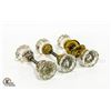 Image 1 : VINTAGE (3) BRASS & GLASS DOOR KNOBS
