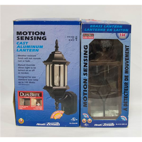 2 OUTDOOR MOTION LIGHTS