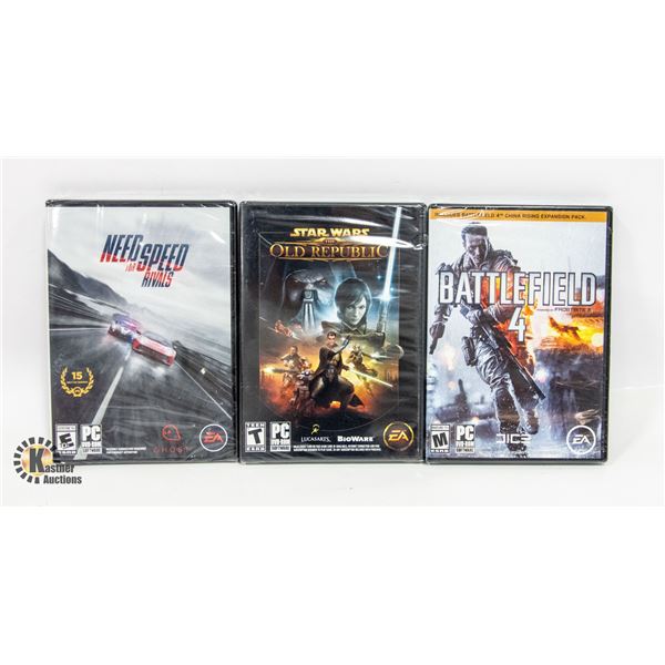 SEALED (3) PC GAMES NEED FOR SPEED