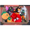 BOX WITH 6 NEW HALLOWEEN STUFFED TOYS/