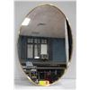 Image 1 : GOLD FRAME OVAL MIRROR 15" X 22"