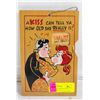 Image 1 : VINTAGE "A KISS CAN TELL YA" NOVELTY HANGING