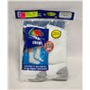 Image 1 : WHITE CREW SOCKS 12-16 SIZE 6-PACK FRUIT OF LOOM