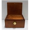 Image 1 : NEW WOODEN LOCKABLE STASH BOX W/ INSERTS