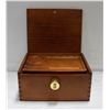 Image 1 : NEW WOODEN LOCKABLE STASH BOX W/ INSERTS
