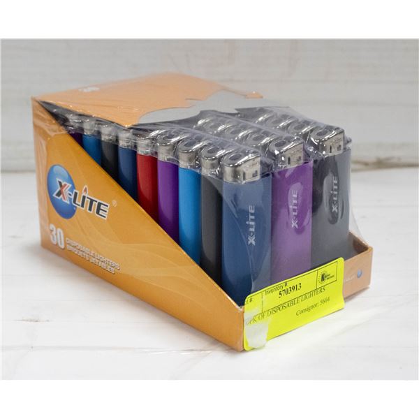 30PK OF DISPOSABLE LIGHTERS