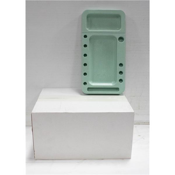 12PK GREEN PLASTIC ALL IN ONE TRAYS