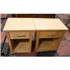 Image 1 : PAIR OF BIRCH COLOURED NIGHT TABLES WITH DRAWERS