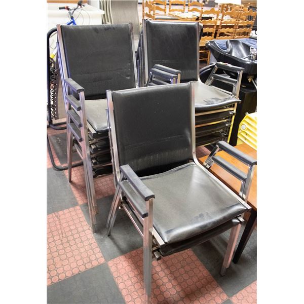 LOT OF 10 STACKING CHAIRS
