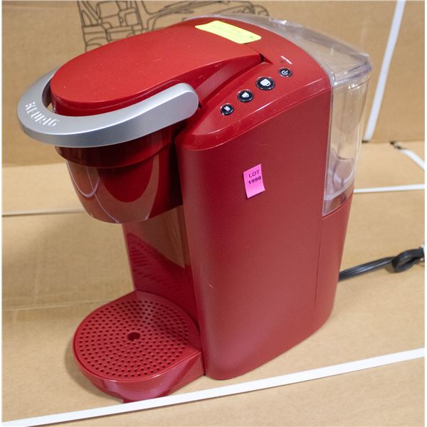 RED KEURIG COFFEE MAKER