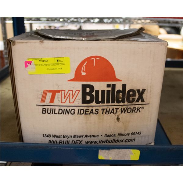 1.5 INCH SELF TAPPING SCREWS 2500 PER BOX