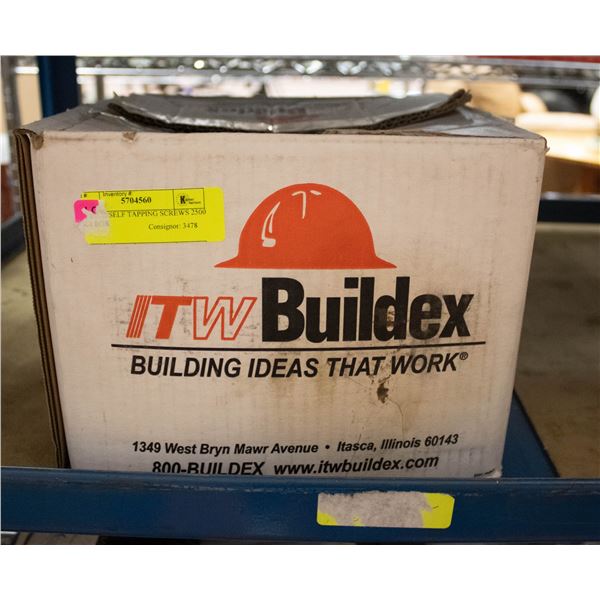 1.5 INCH SELF TAPPING SCREWS 2500 PER BOX