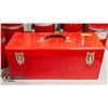 Image 1 : TOOLBOX WITH 7 PIPE WRENCHES ETC
