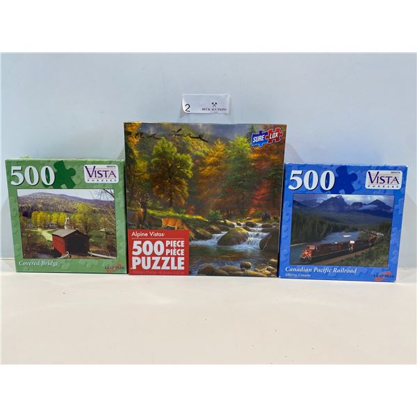 3 x 500 Piece Puzzles