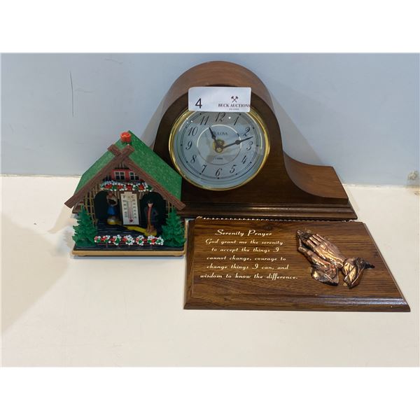 Bulova Shelf Clock And Home Decor