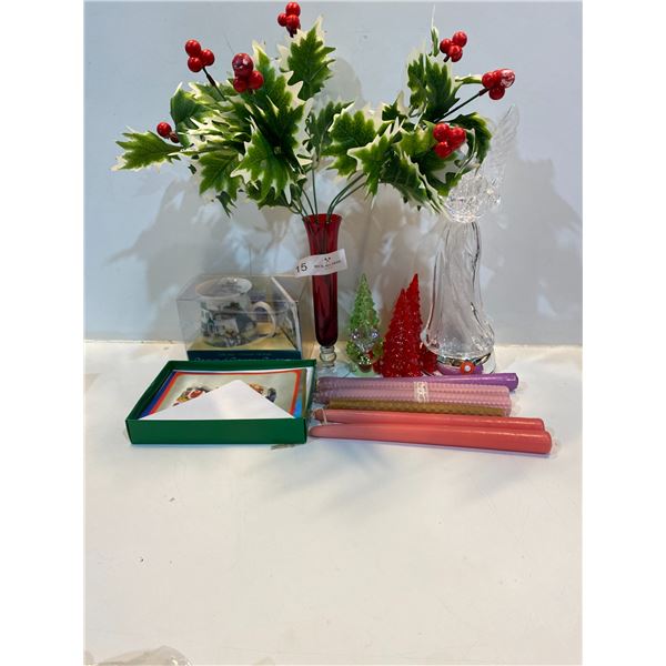 Assortment Of Christmas Themed Home Decor