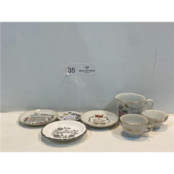 Assortment Of Miniature Tea Cups And Saucers