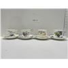 Image 1 : Set Of 4 Assorted Teacups And Saucers